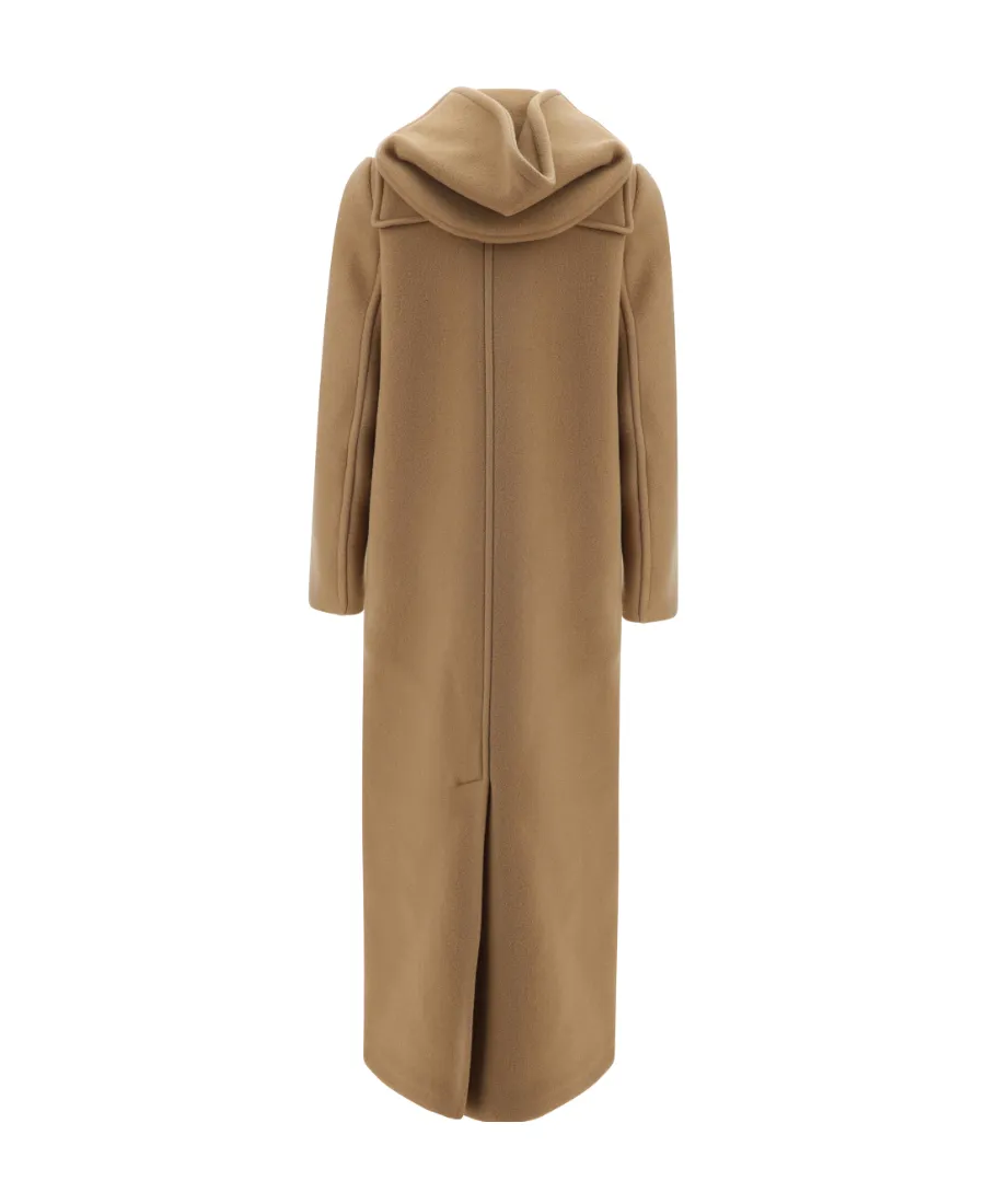 Hooded Long-Sleeved Coat