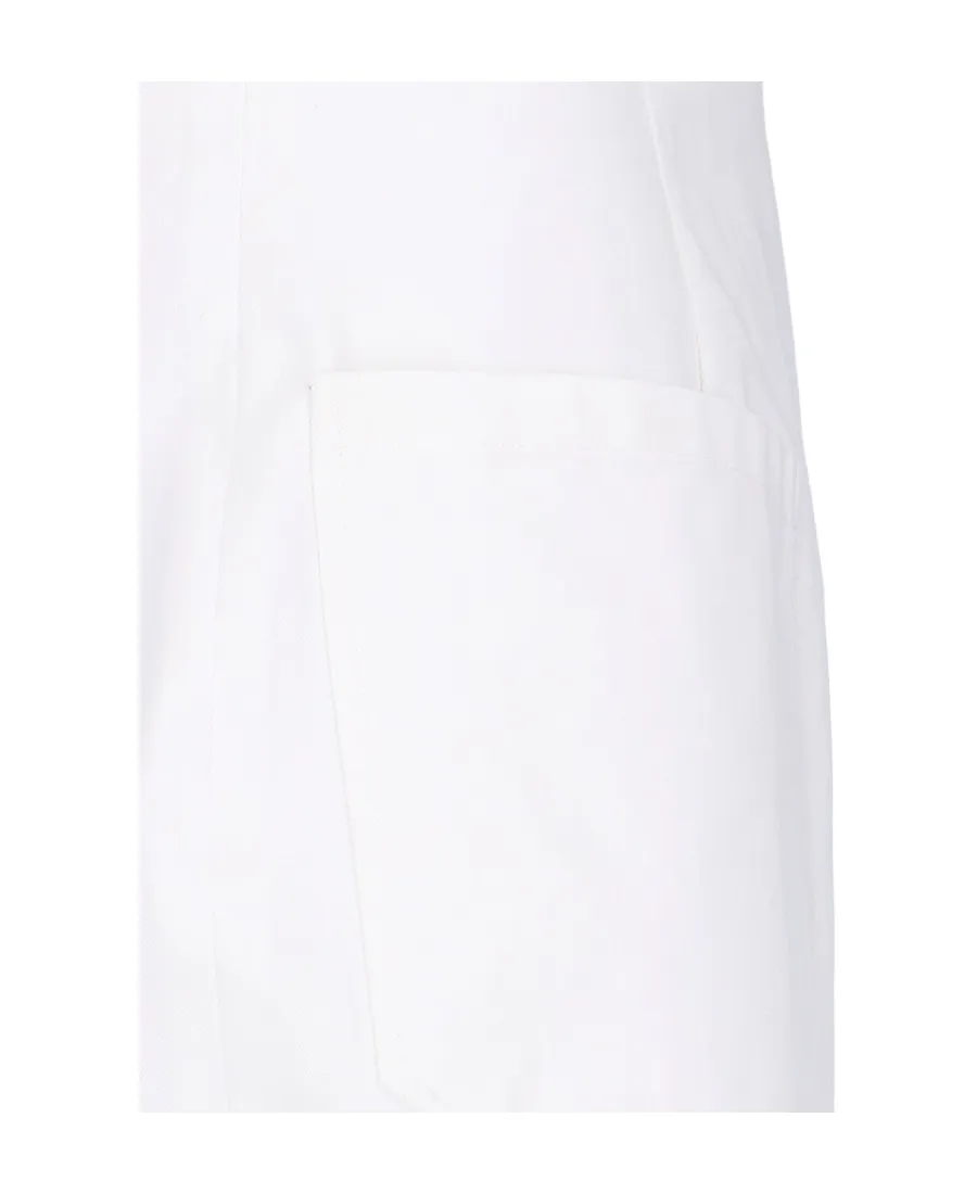 High-Low Hem Cut Midi Skirt