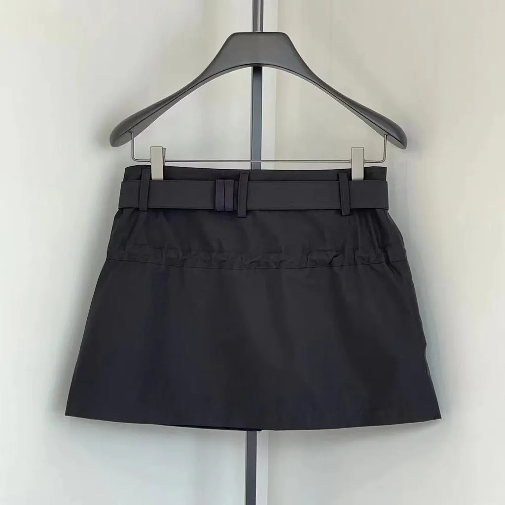 High-Waist Buckled Mini Skirt