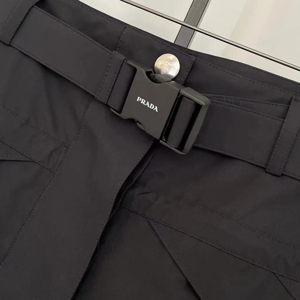 High-Waist Buckled Mini Skirt