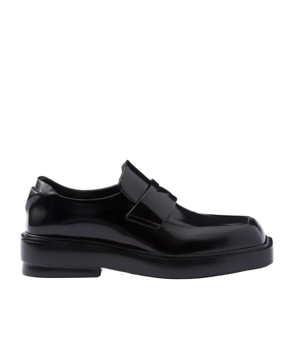 Triangle-Patch Slip-On Loafers