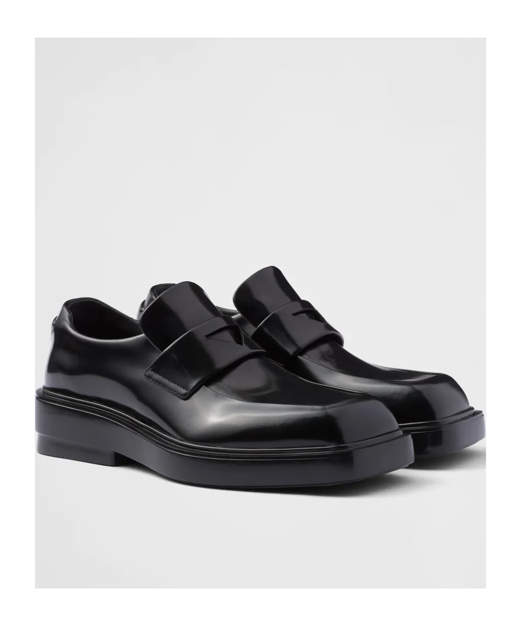 Triangle-Patch Slip-On Loafers