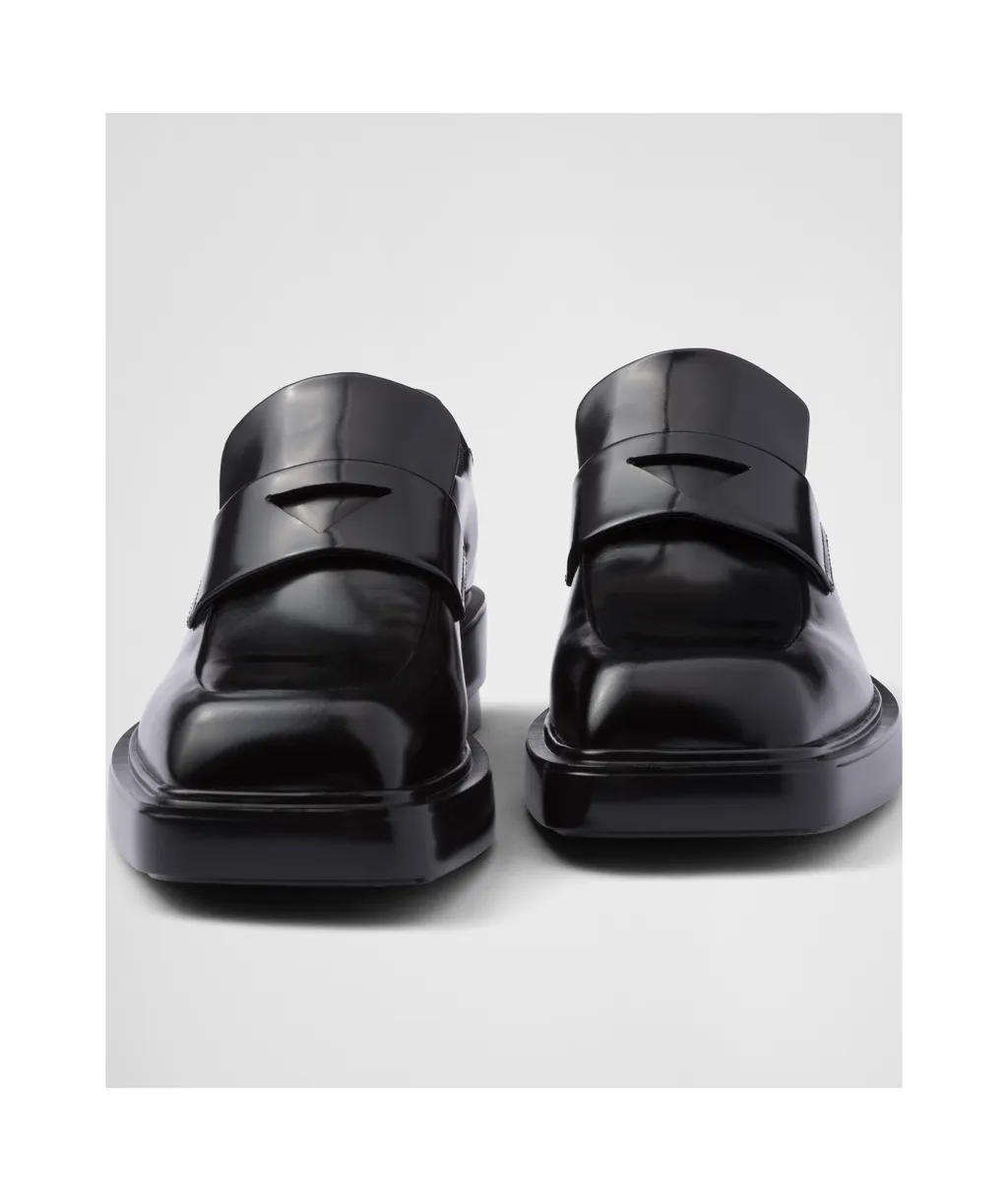 Triangle-Patch Slip-On Loafers
