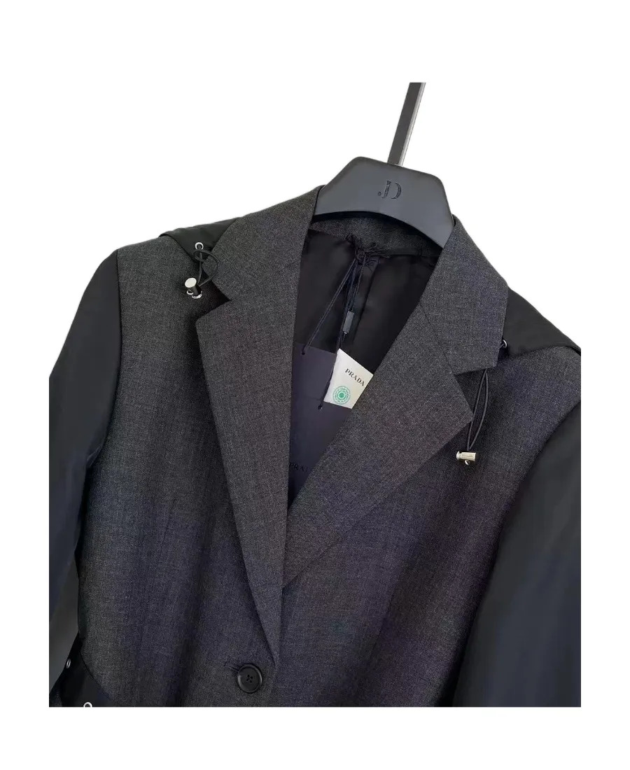 Waistband Single-Breasted Coat