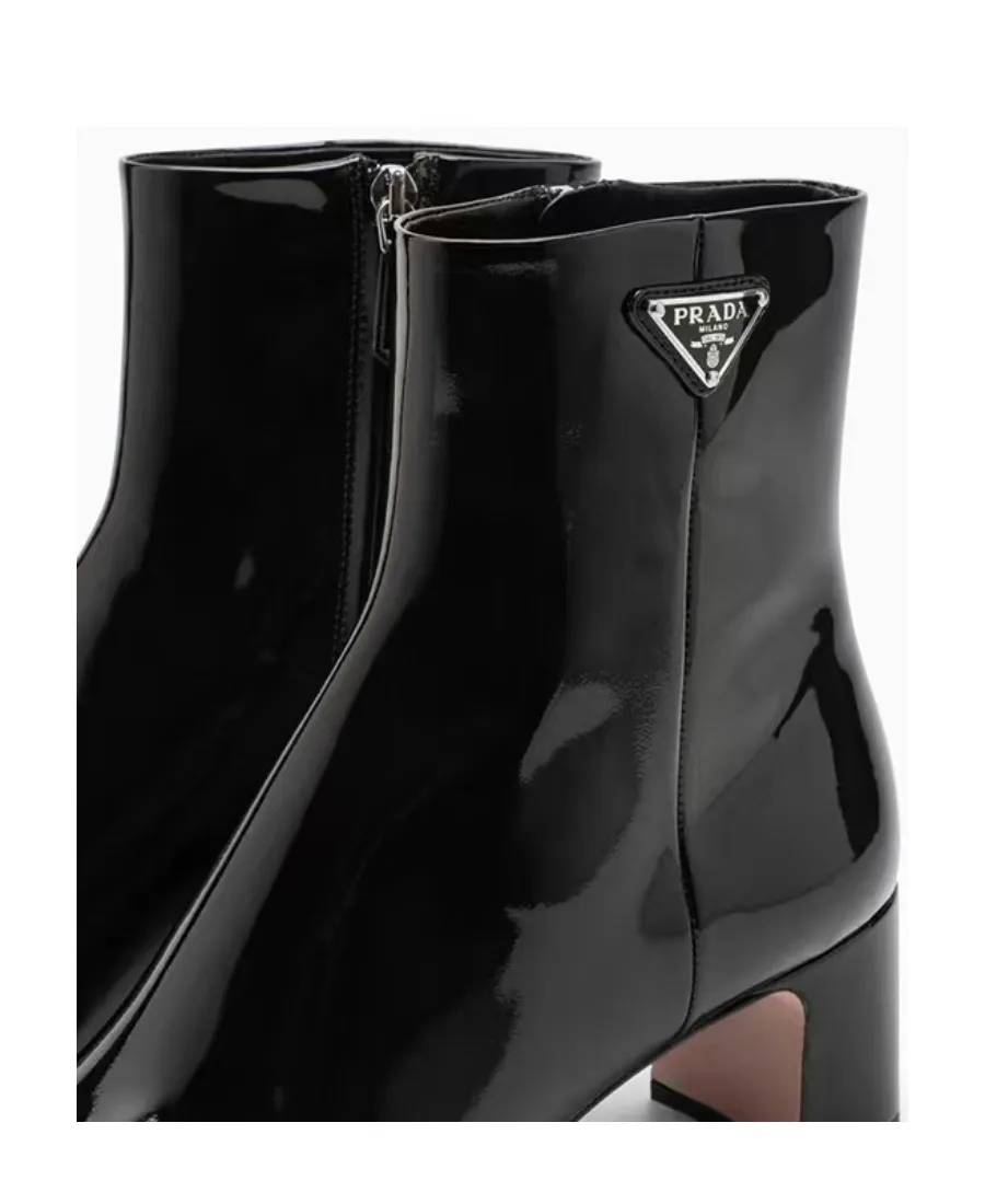 Round Head Zipper Short Boots