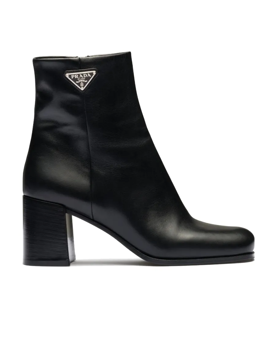 Round Head High-Heeled Short Boots