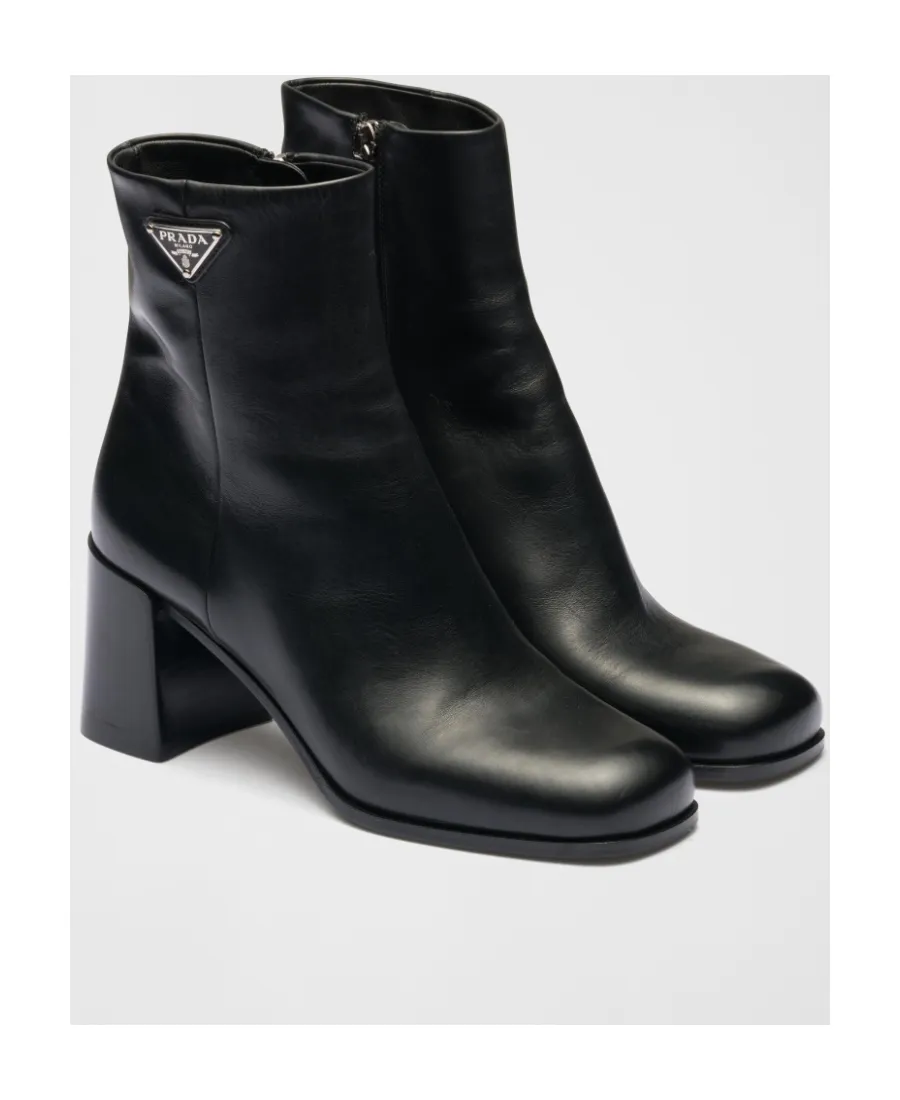 Round Head High-Heeled Short Boots