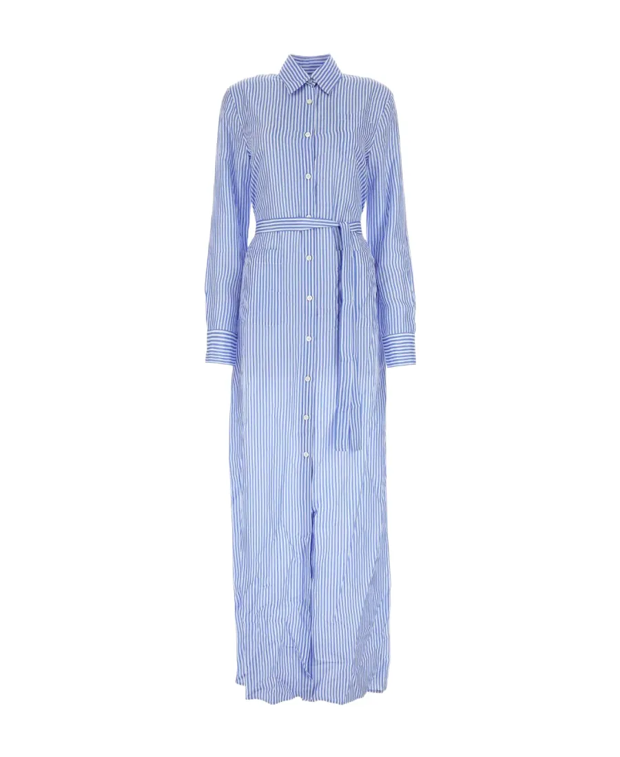 Striped Shirt Maxi Dress
