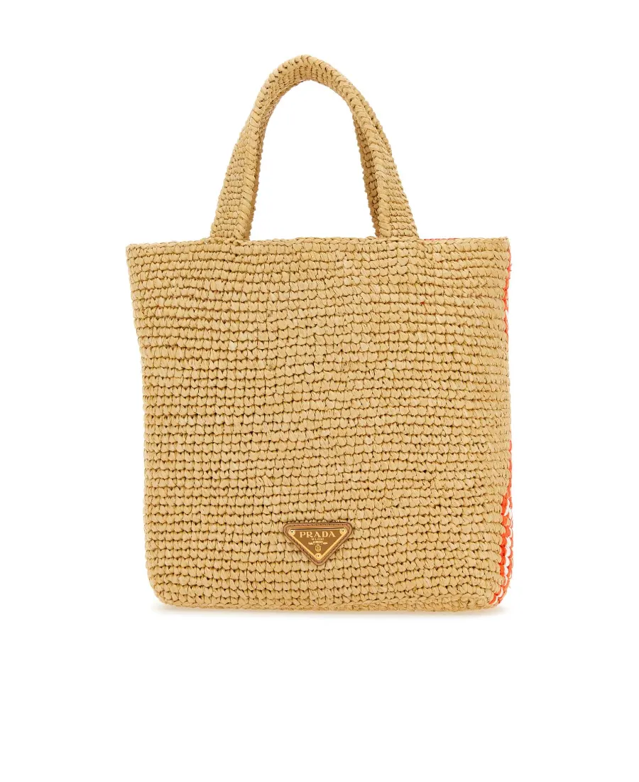 Raffia Floral Tote Bag
