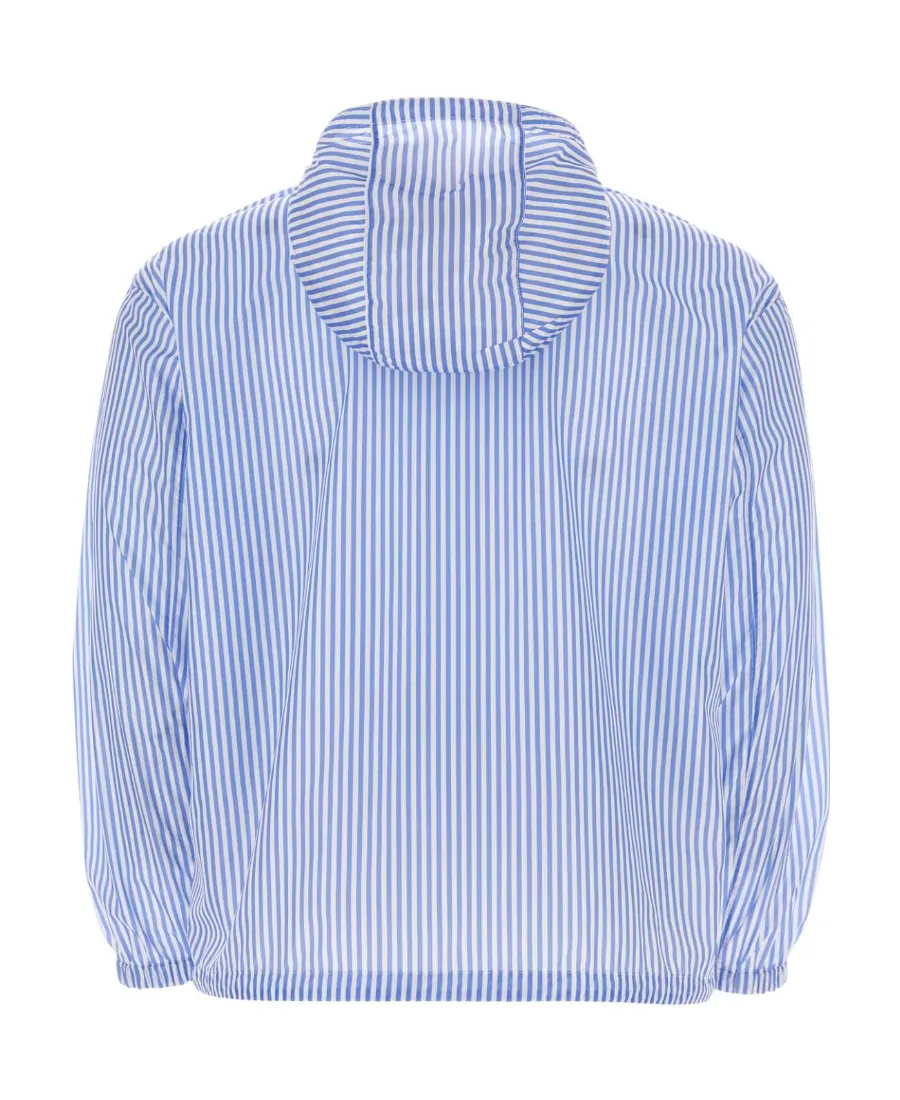 Striped Hooded Windbreaker