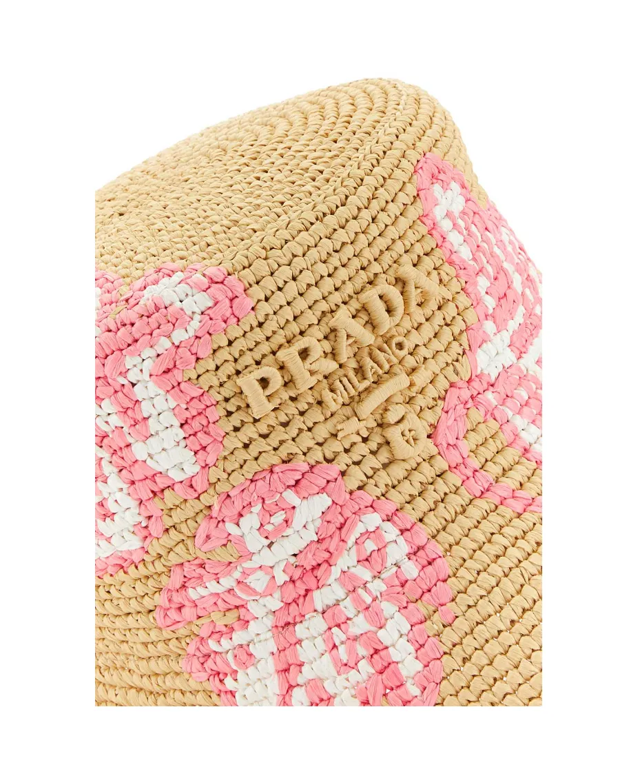 Crochet Floral-Embroidery Bucket Hat