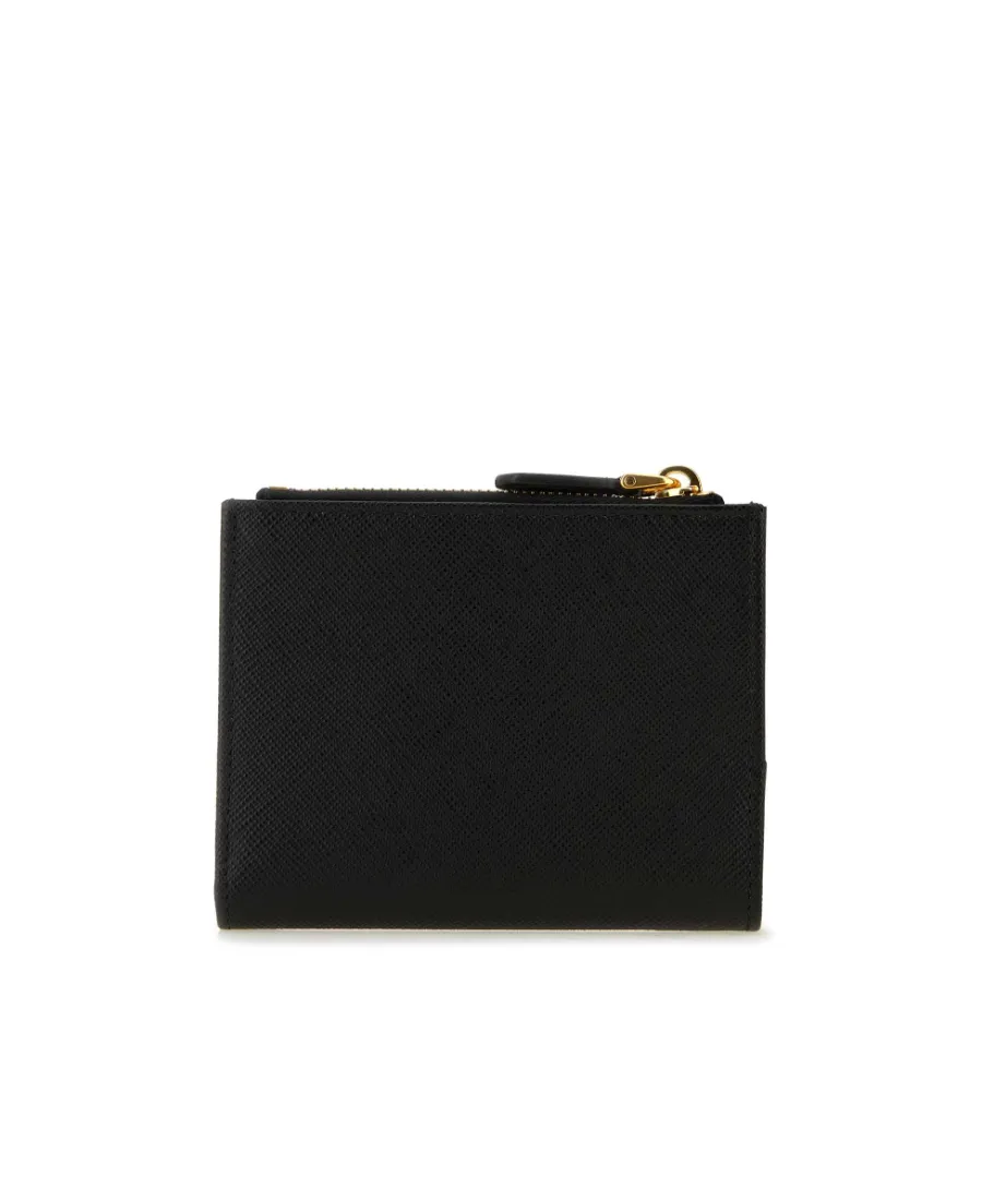 Logo Plaque Leather Wallet