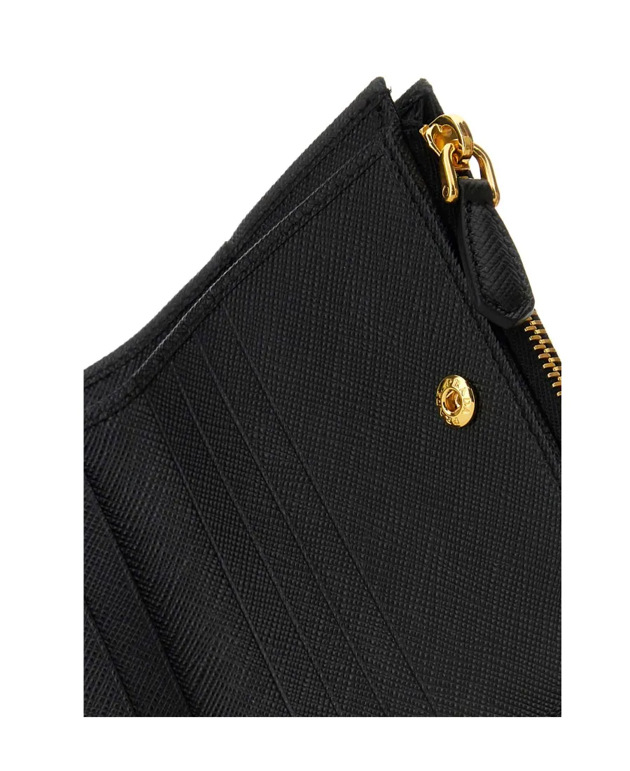 Logo Plaque Leather Wallet