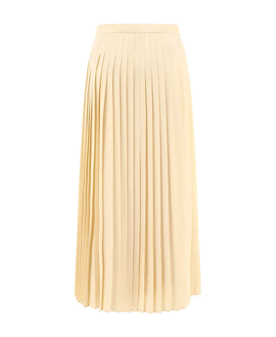 Logo-Jacquard Pleated Skirt