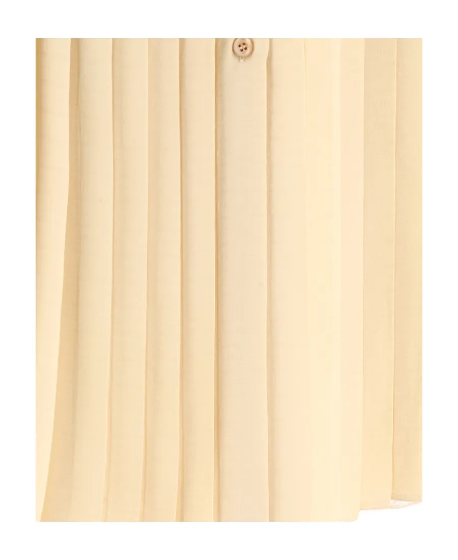 Logo-Jacquard Pleated Skirt