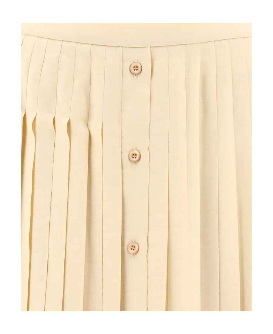 Logo-Jacquard Pleated Skirt