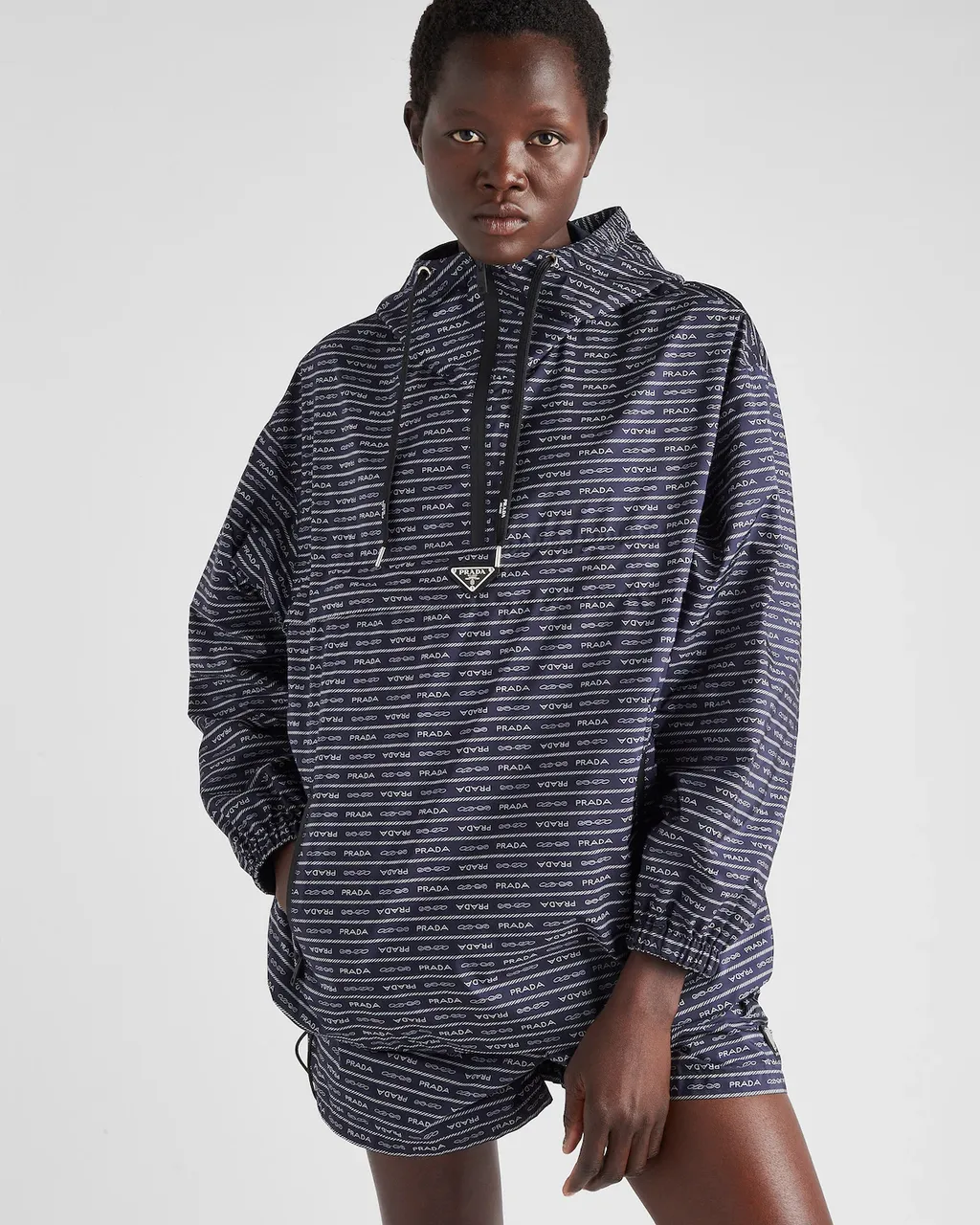 Logo-Print Nylon Blouson Jacket
