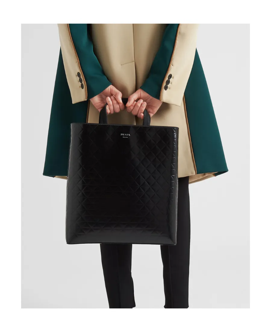 Embossed-Printed Top Handle Bag