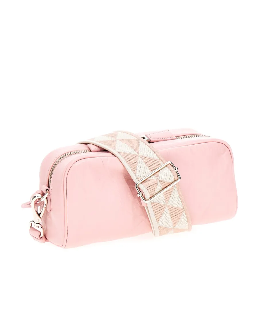 Logo Zipper Crossbody Bag