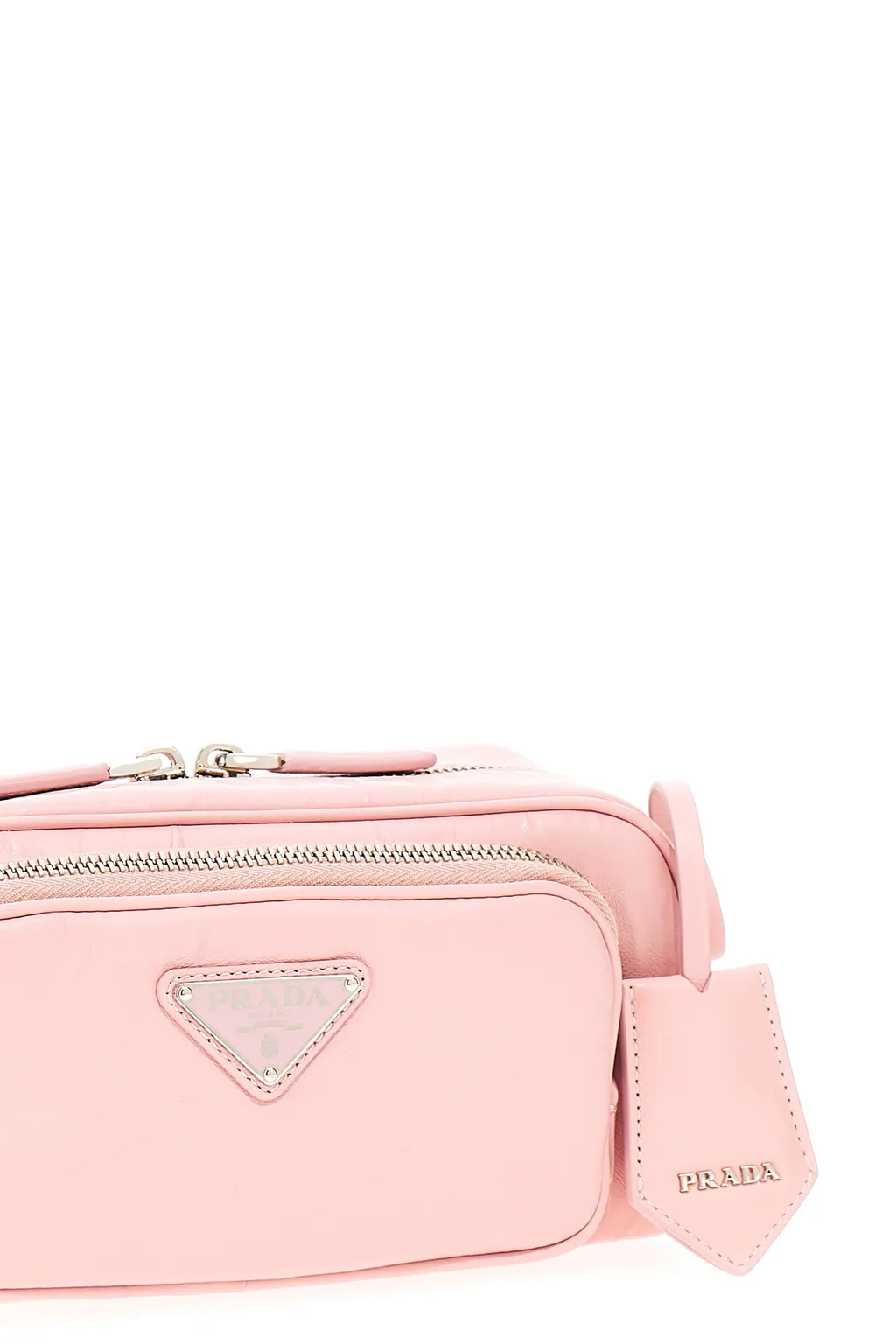 Logo Zipper Crossbody Bag