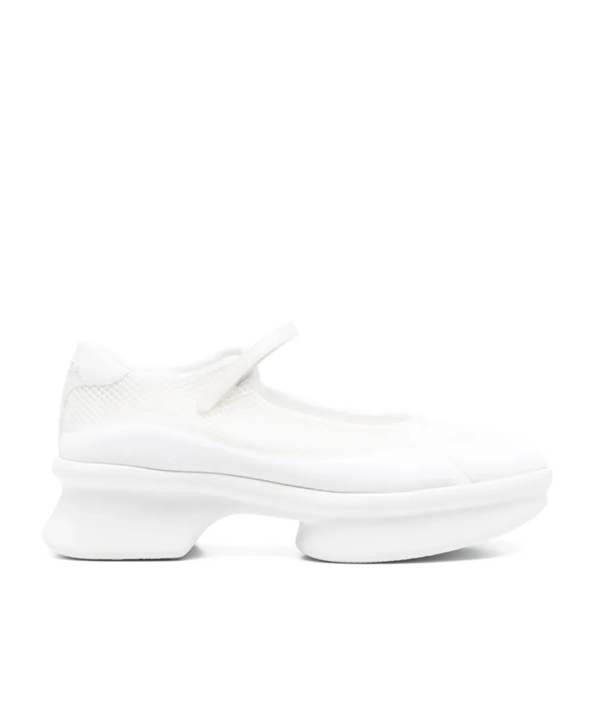 Round-Toe Mesh Ballerinas