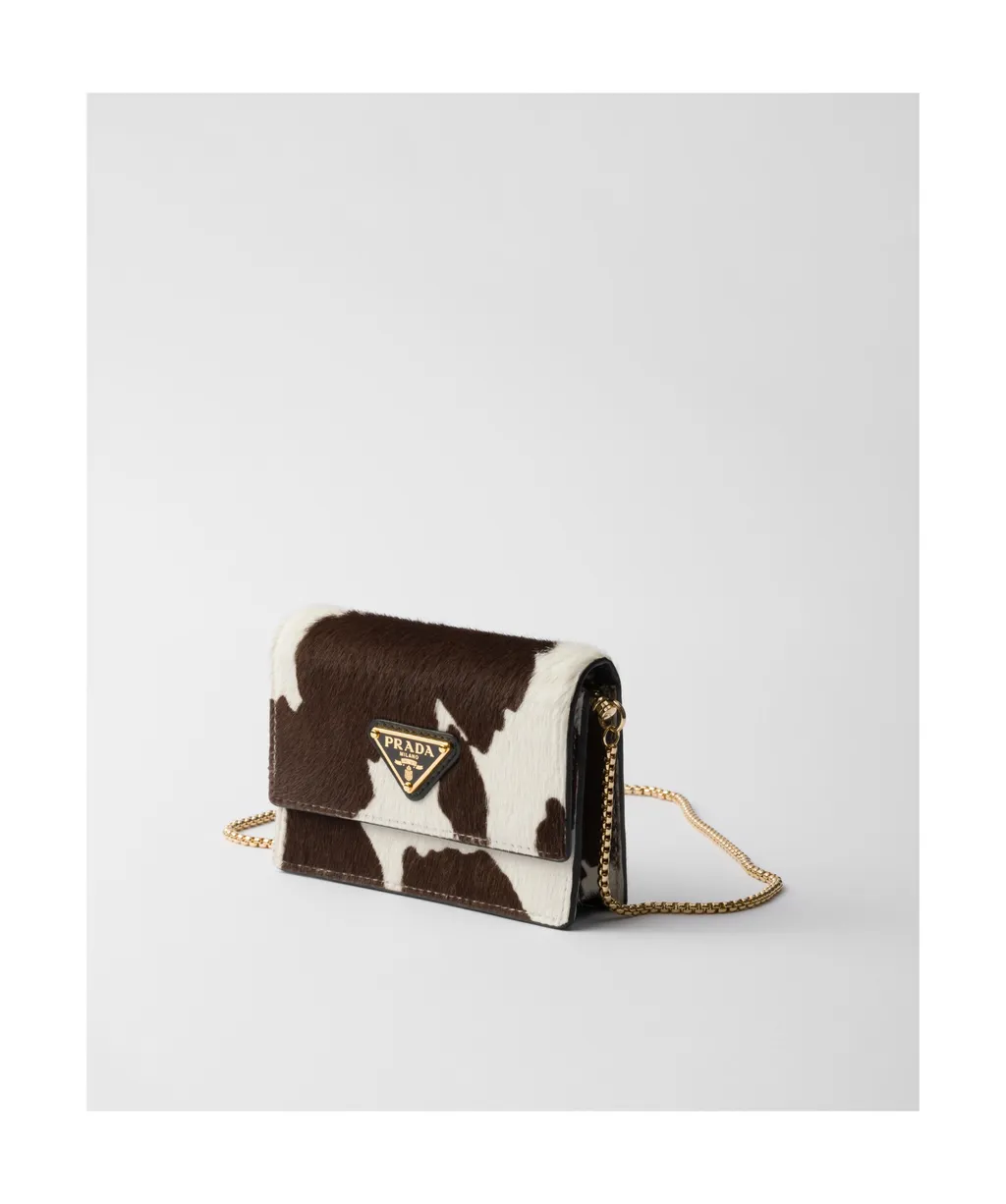 Triangle-Logo Chain-Linked Card Holder