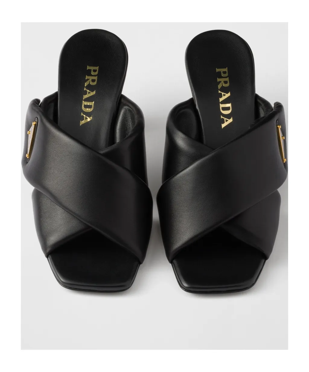 Padded Nappa Leather Sandals