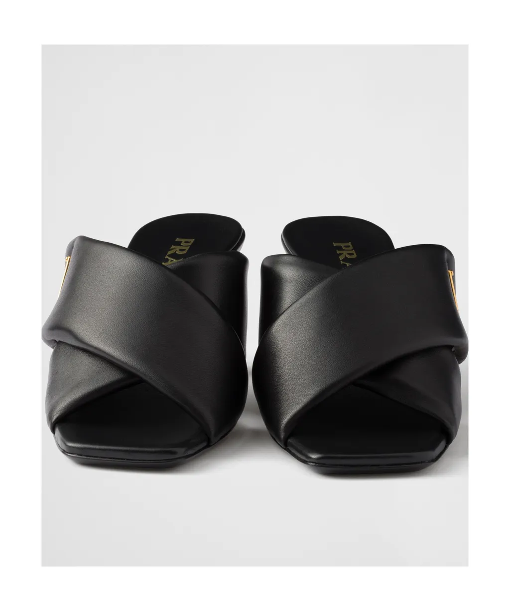 Padded Nappa Leather Sandals