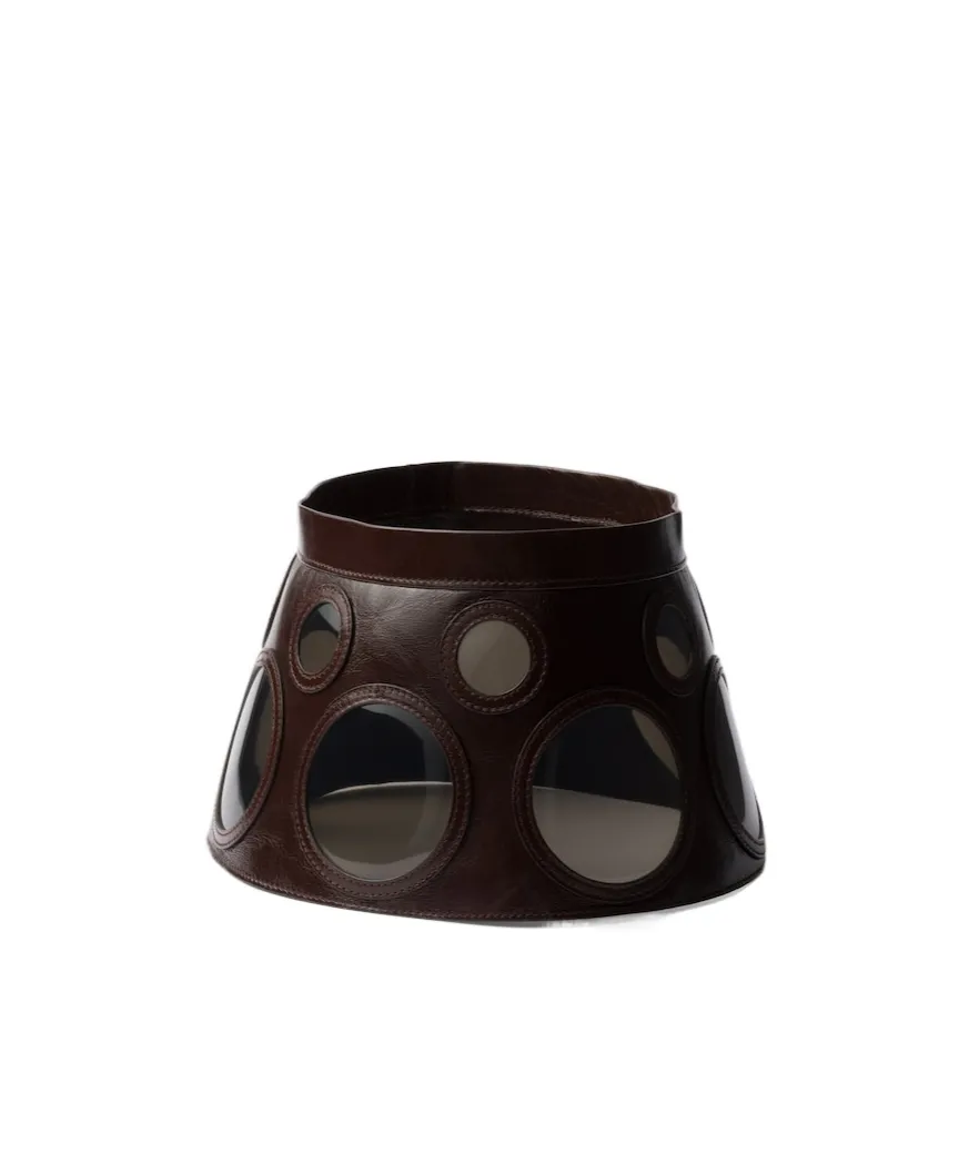 Leather Visor Hat