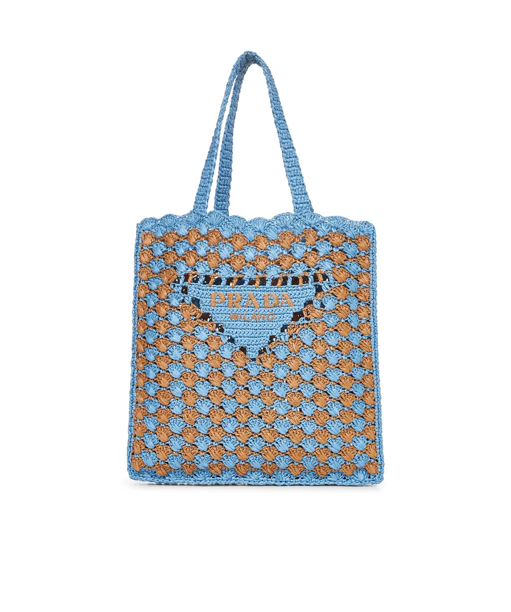 Two-Toned Crochet Shopping Bag