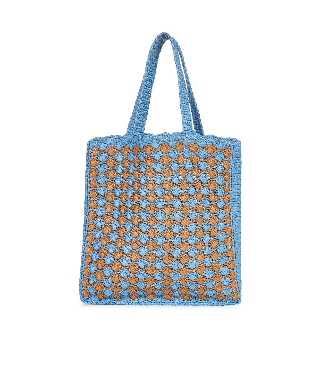 Two-Toned Crochet Shopping Bag