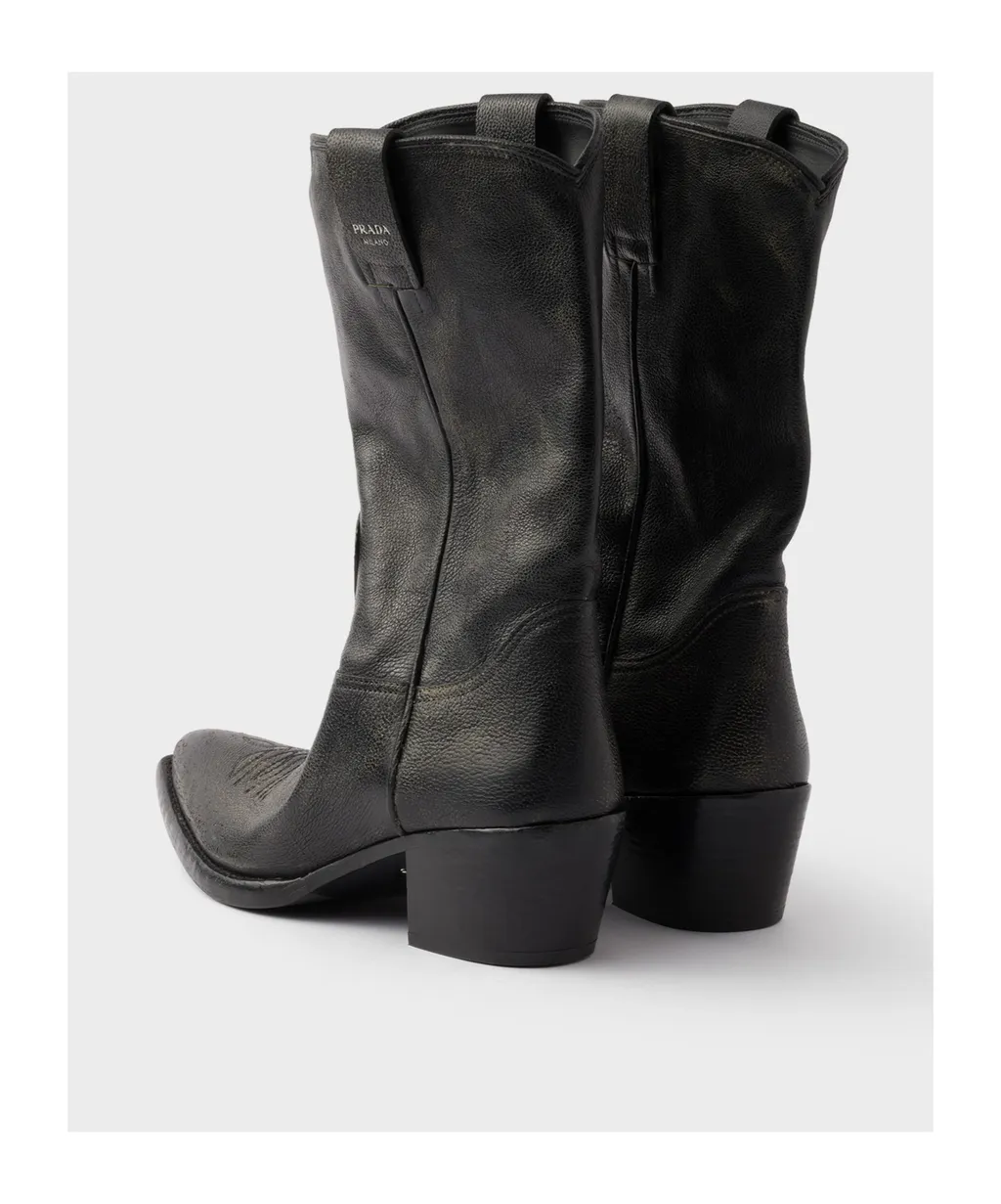 Pointed-Toe Slip-On Boots