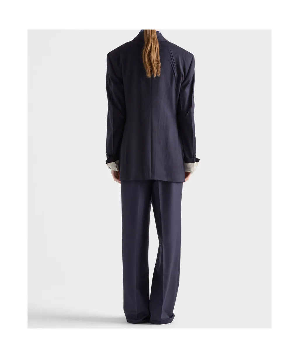 Wool Pinstripe Pants