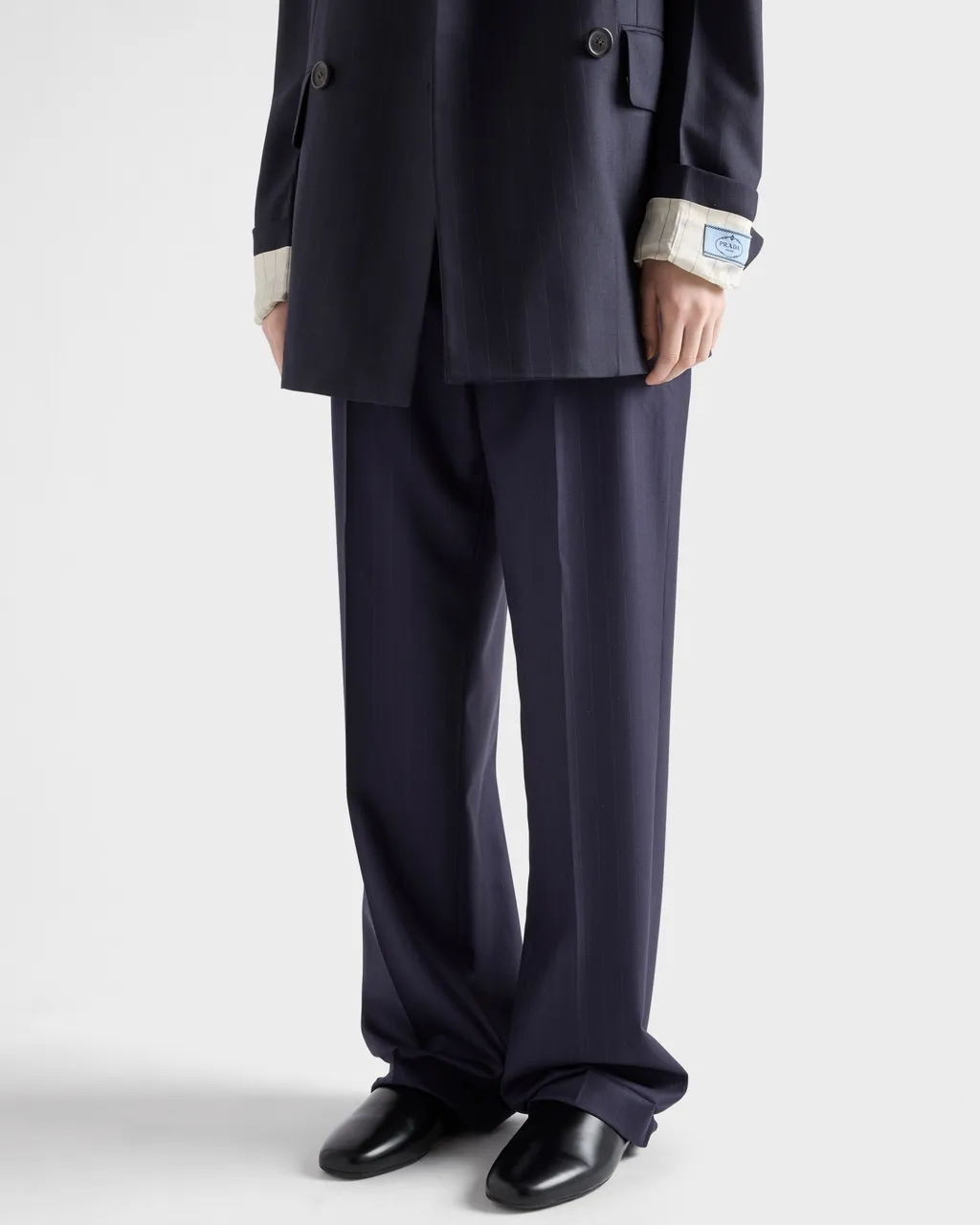 Wool Pinstripe Pants