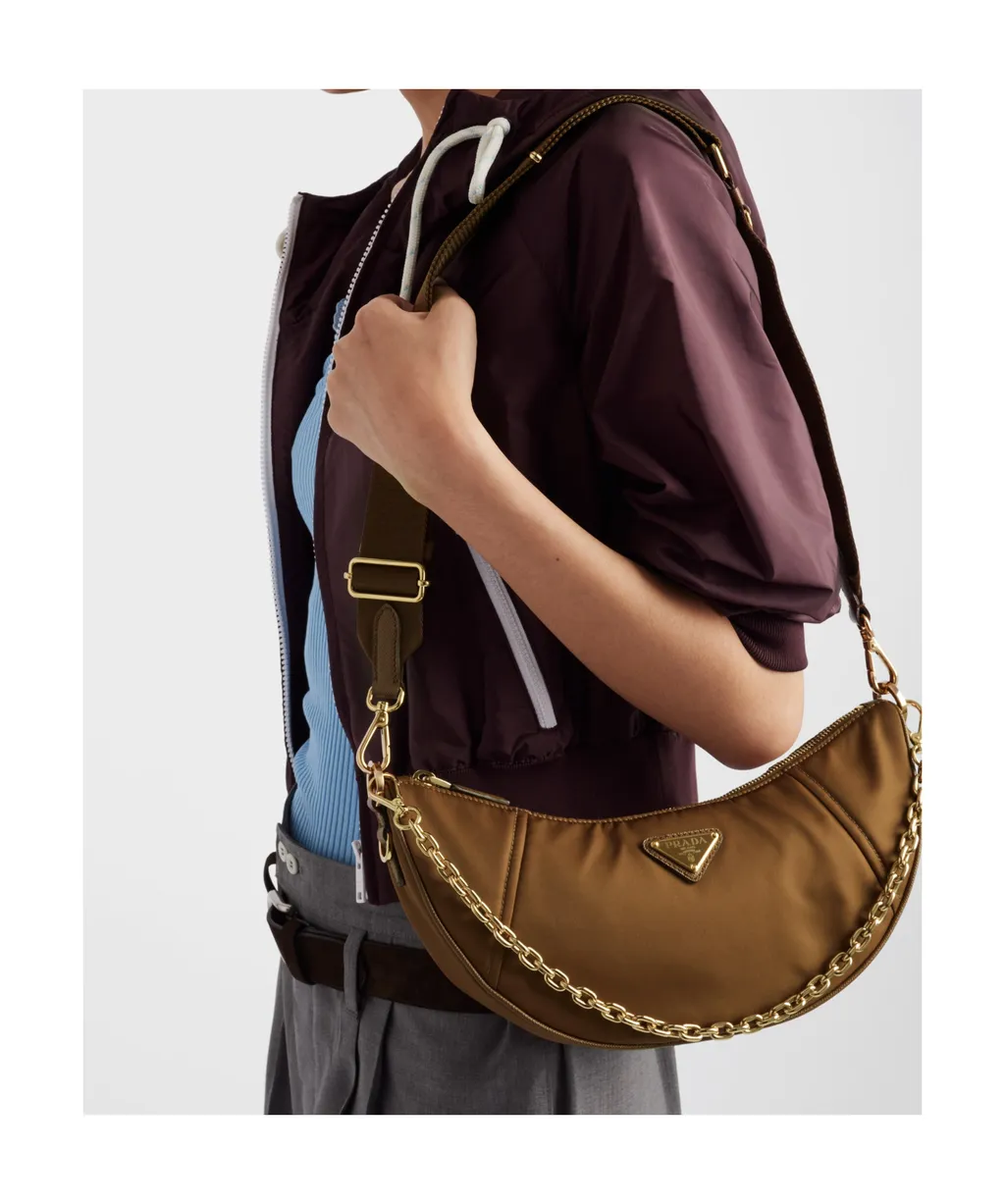 Re-Nylon Demi-Lune Shoulder Bag