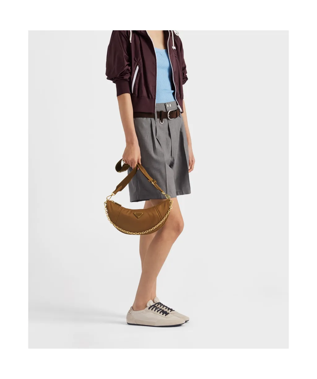 Re-Nylon Demi-Lune Shoulder Bag