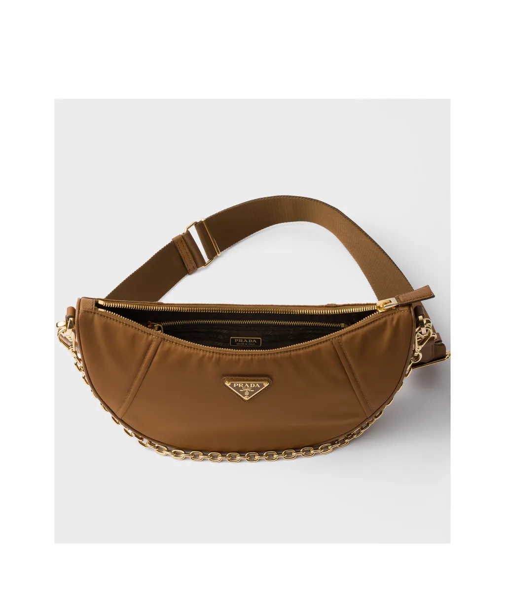 Re-Nylon Demi-Lune Shoulder Bag