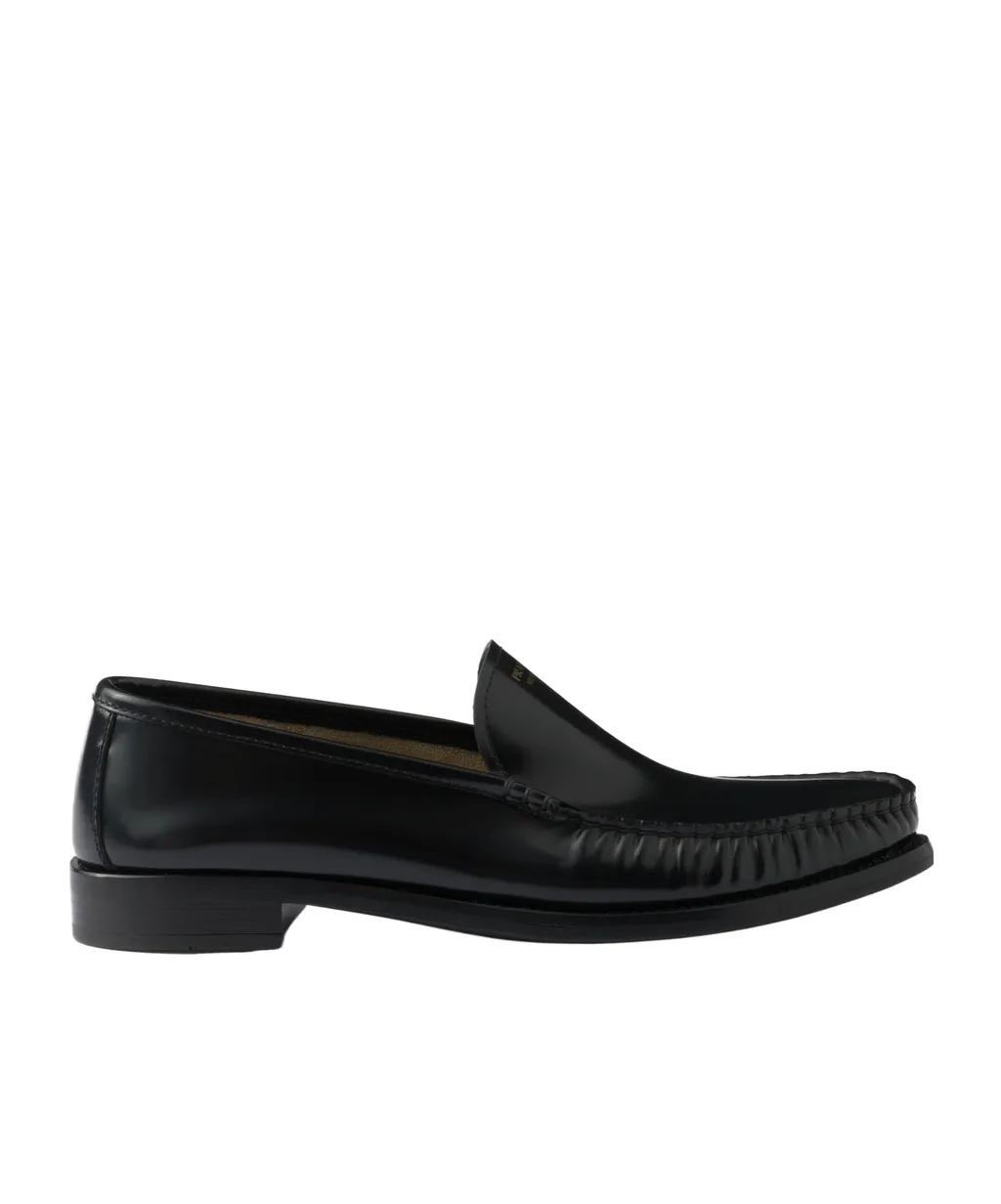 Logo-Debossed Ruched Loafers