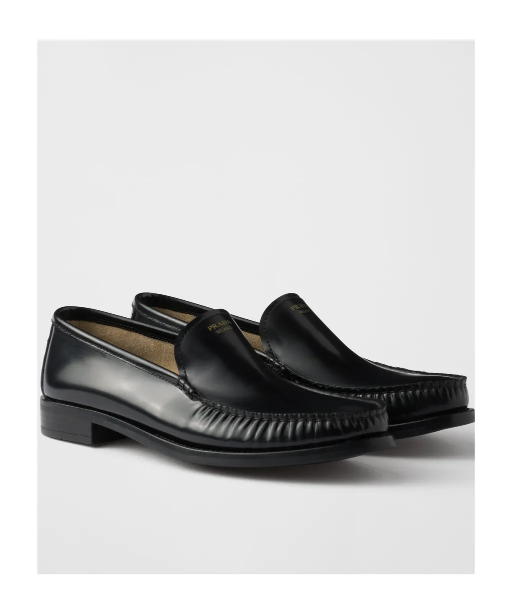 Logo-Debossed Ruched Loafers