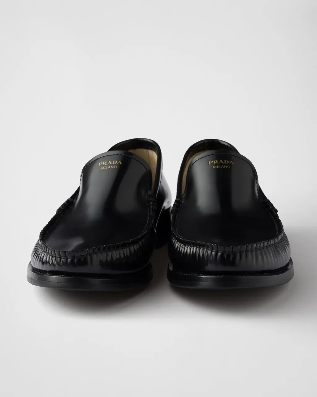 Logo-Debossed Ruched Loafers