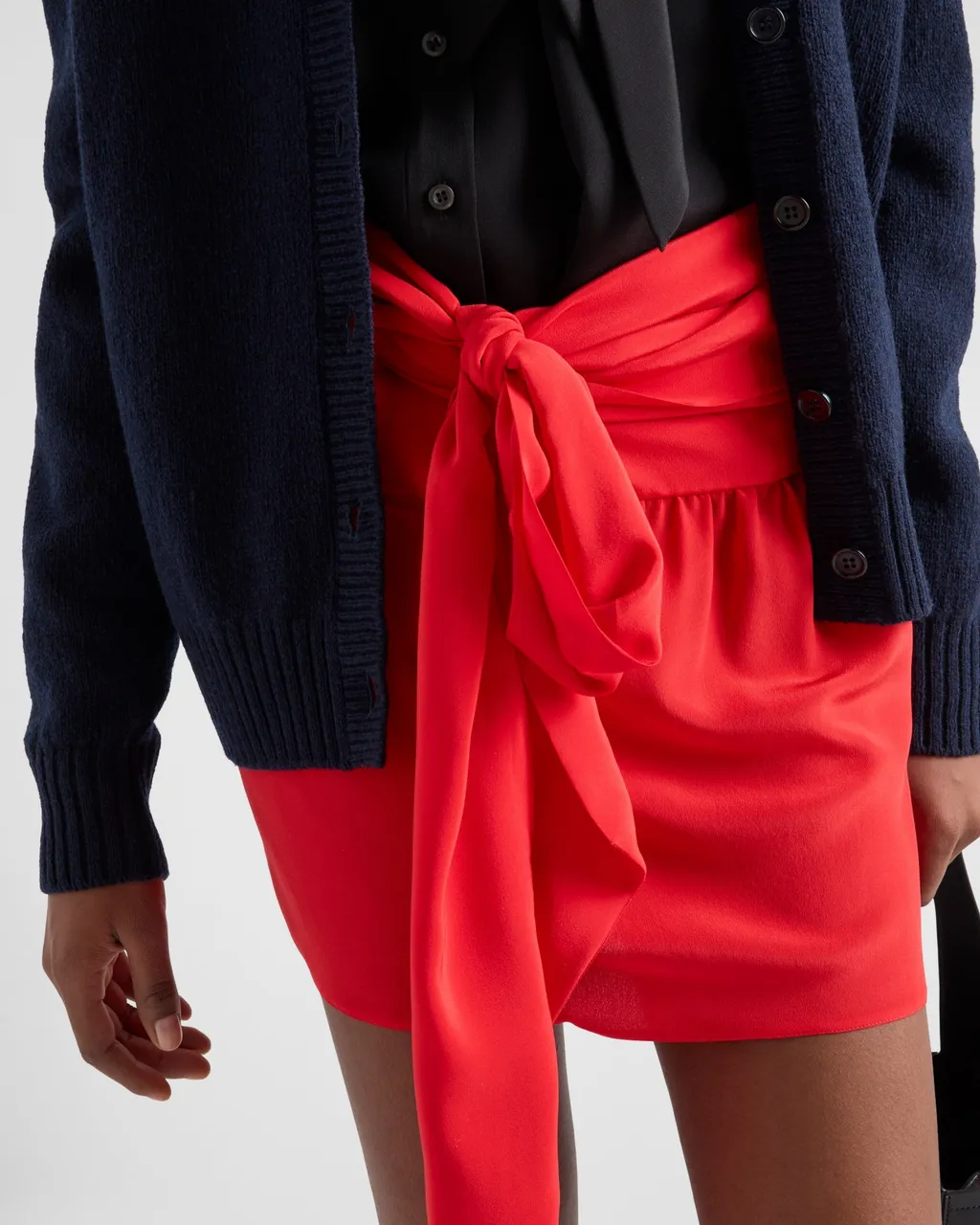 Crepe De Chine Miniskirt