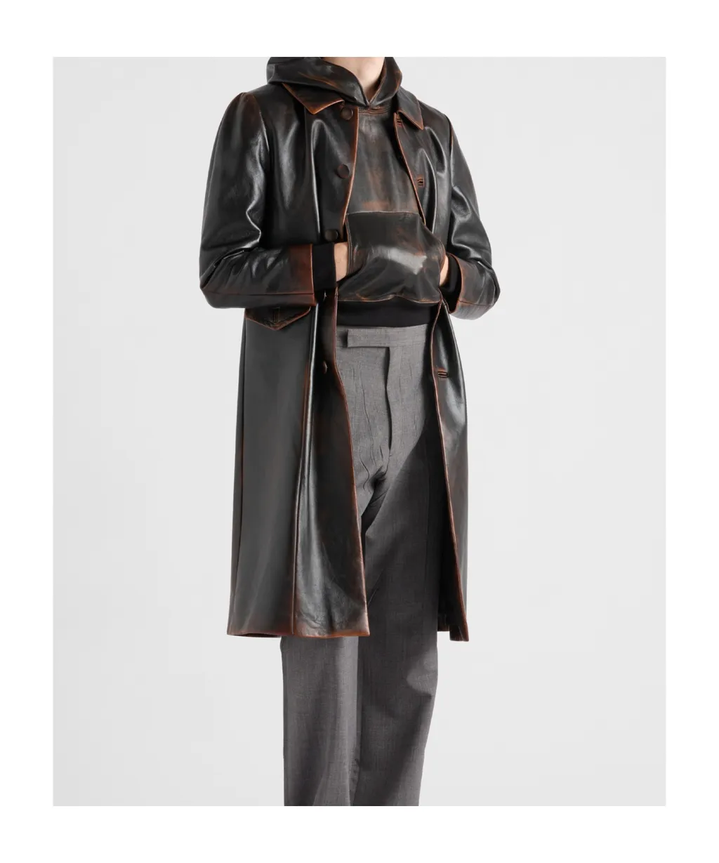 Nappa Leather Hoodie