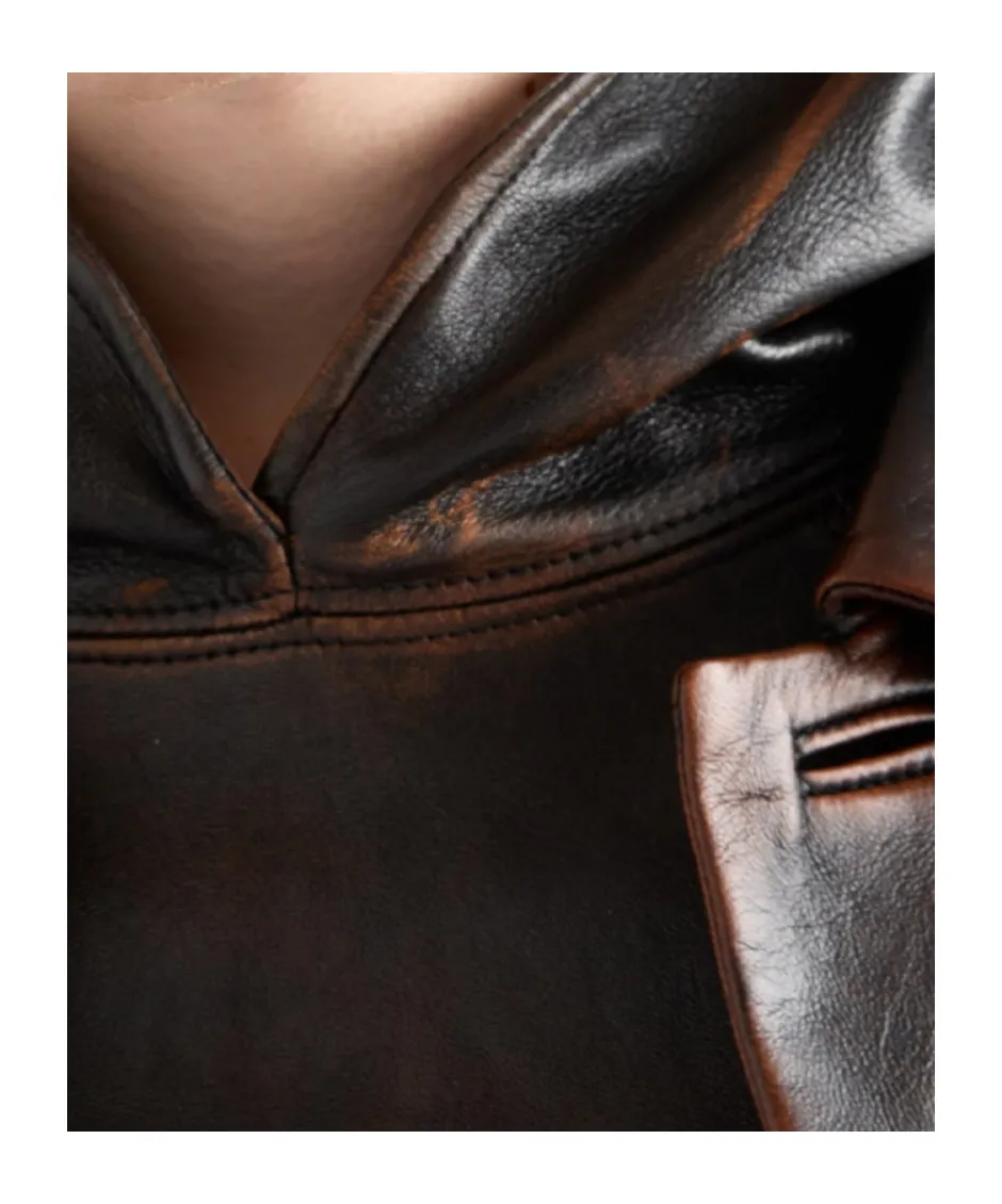 Nappa Leather Hoodie