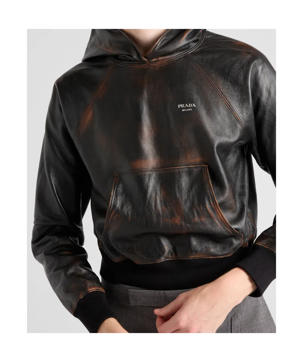 Nappa Leather Hoodie