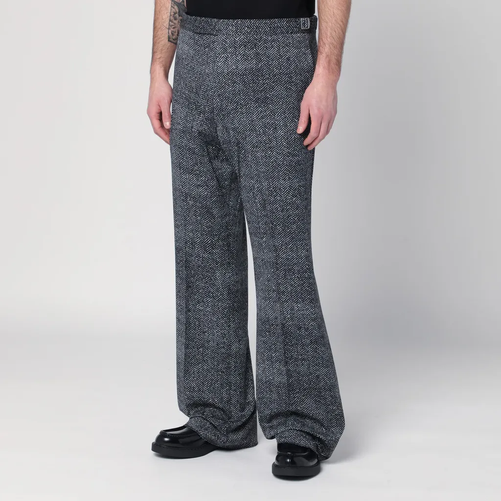 Printed Cotton Gabardine Trousers