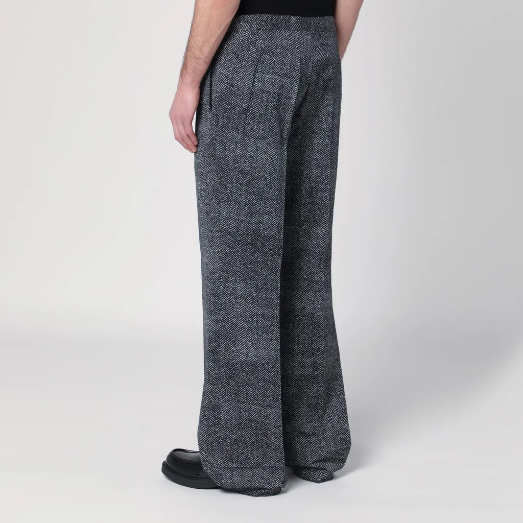 Printed Cotton Gabardine Trousers
