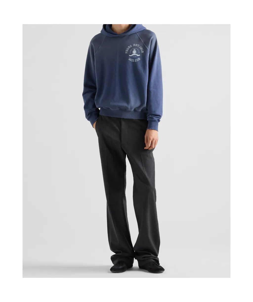 Printed Cotton Fleece Hoodie