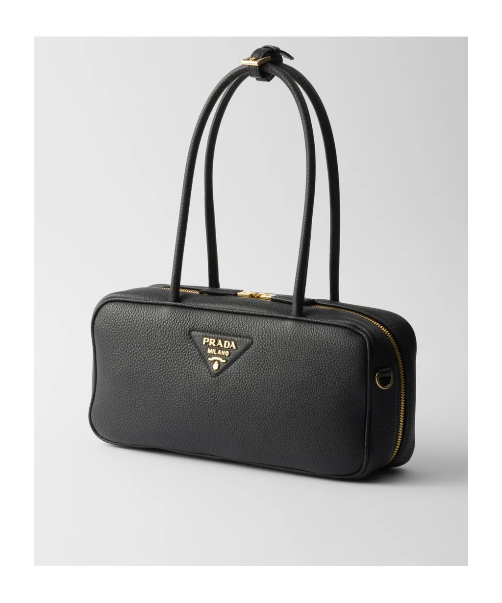 Triangle-Logo Zipped Shoulder Bag