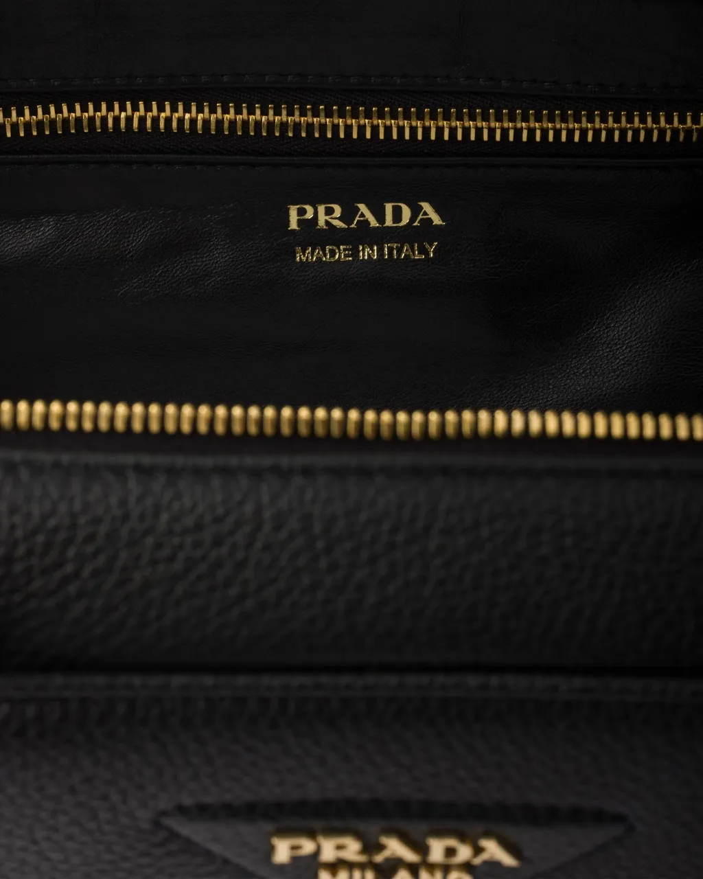 Triangle-Logo Zipped Shoulder Bag