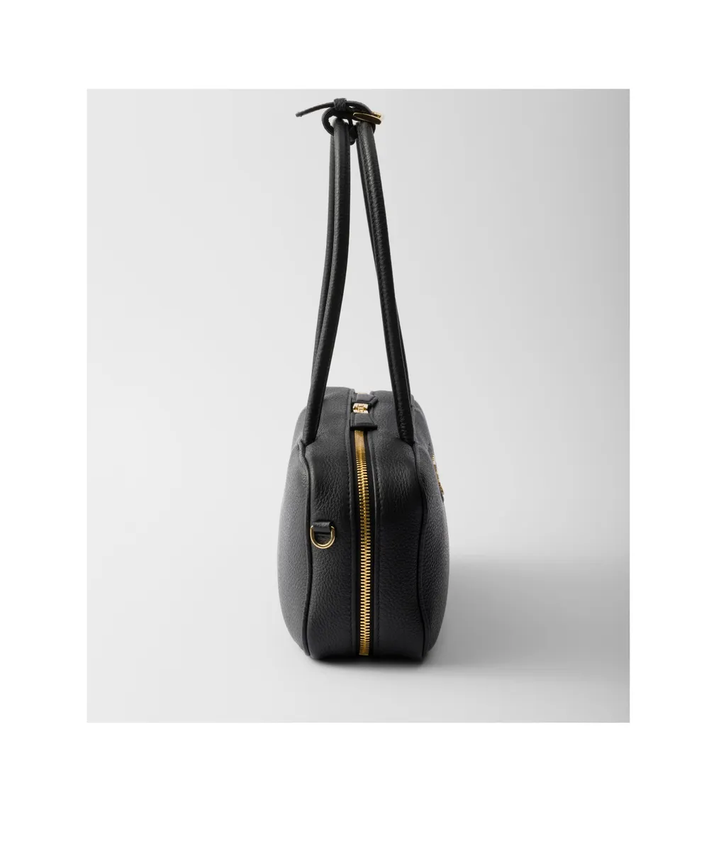 Triangle-Logo Zipped Shoulder Bag